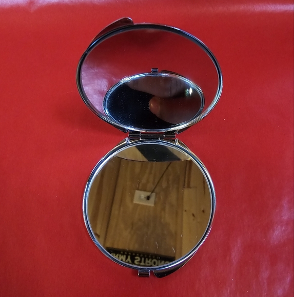 Vintage Purple Snakeskin Patterend Compact Mirror - Picture 4 of 5